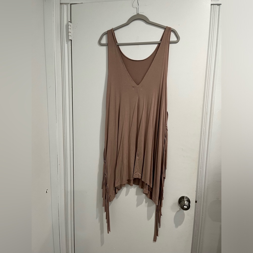 POL Tan Fringe Tunic Top Sz. S - Picture 6 of 11